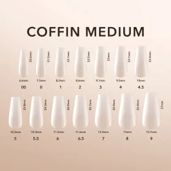 Coffin Medium | Natural Gel Extensions
