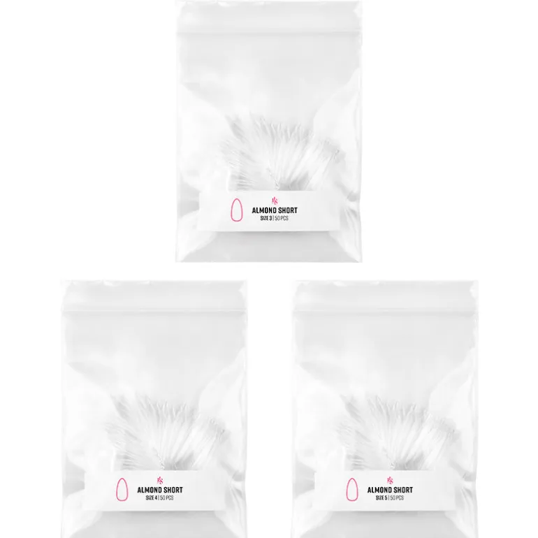 Gelly Tips Refill Pack - Almond Short