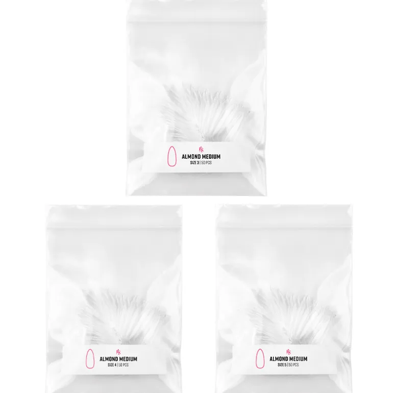 Gelly Tips Refill Pack - Almond Medium