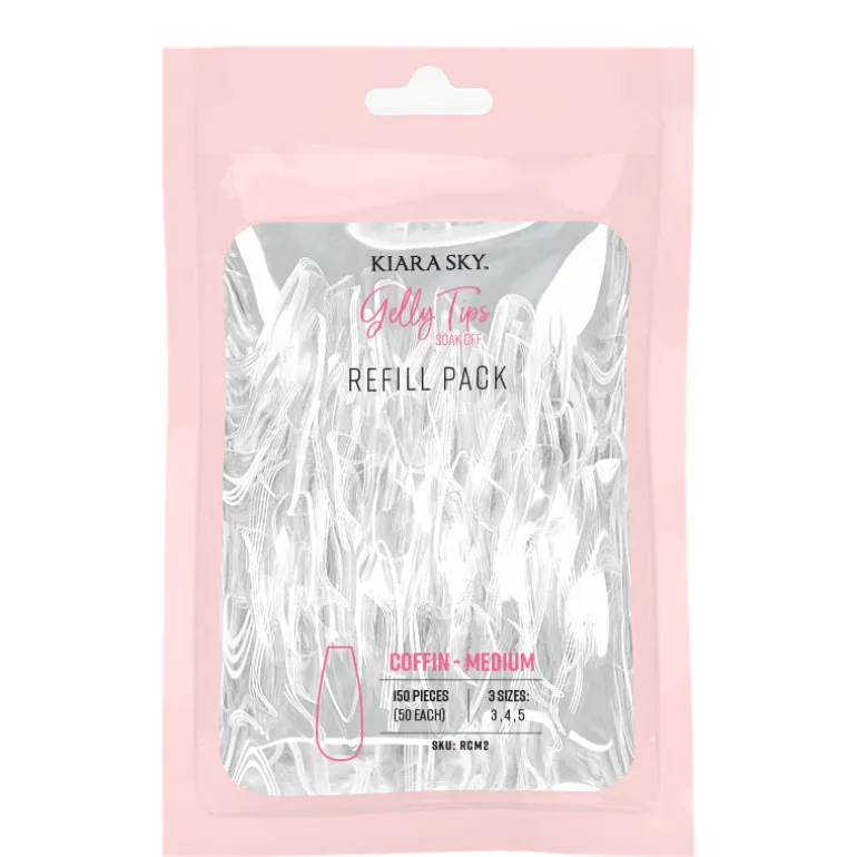 Gelly Tips Refill Pack - Coffin Medium