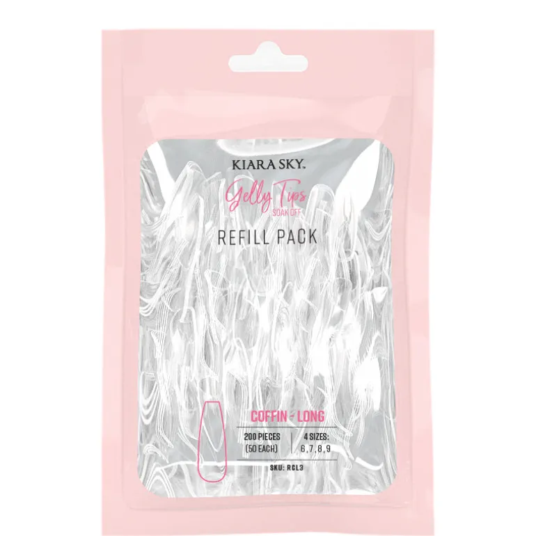 Gelly Tips Refill Pack - Coffin Long
