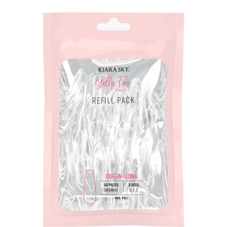 Gelly Tips Refill Pack - Coffin Long
