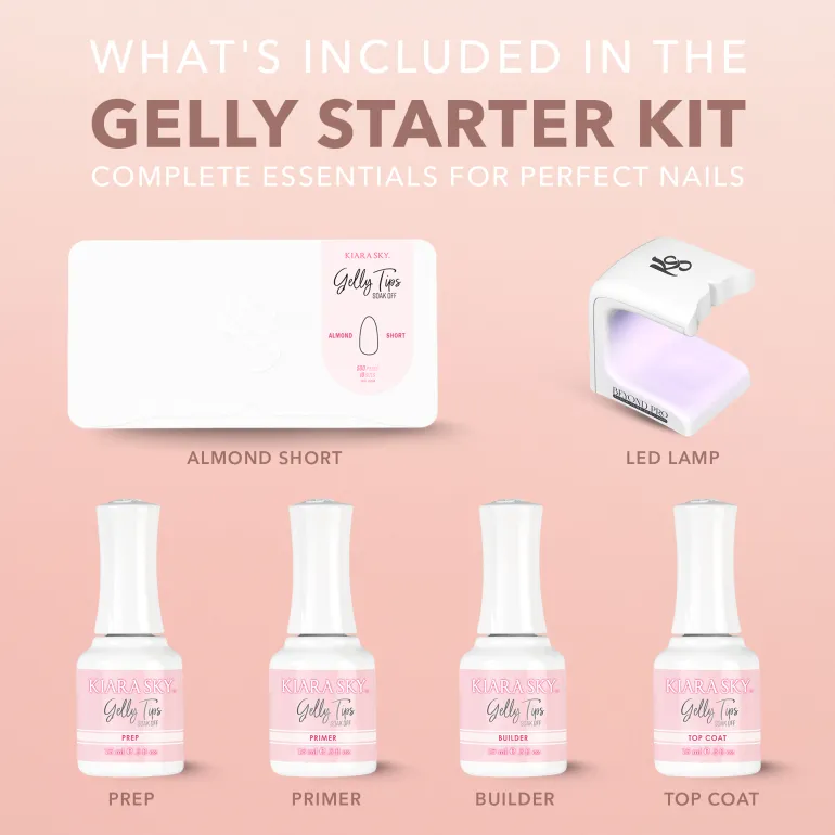 GELLY TIPS STARTER KIT - Almond Short
