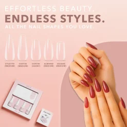 GELLY TIPS STARTER KIT - Almond Medium