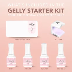 GELLY TIPS STARTER KIT - Almond Medium