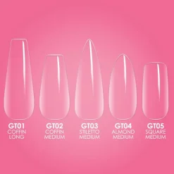 GELLY TIPS STARTER KIT - Almond Medium