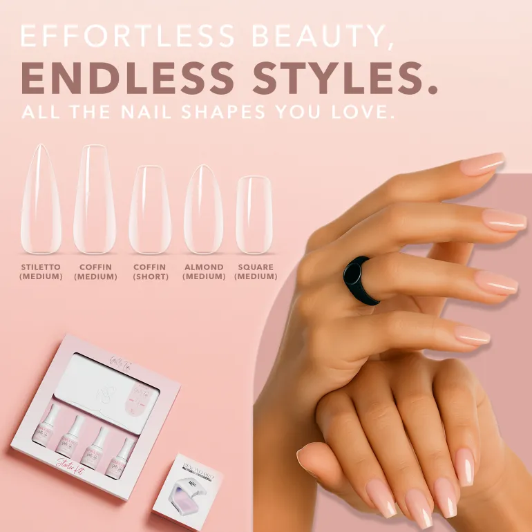 GELLY TIPS STARTER KIT - Coffin Short