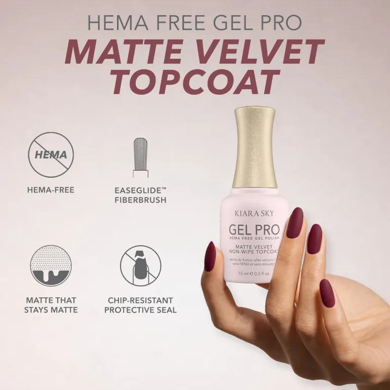 Gel-Pro HEMA-Free Matte Velvet TopCoat