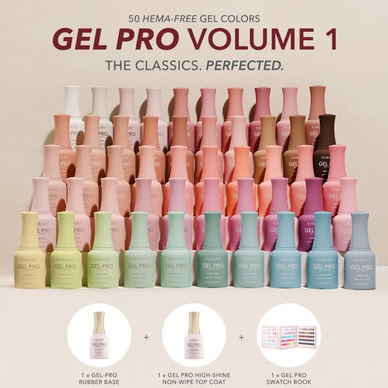Gel PRO Volume 1 | 50 HEMA-Free Gel Colors