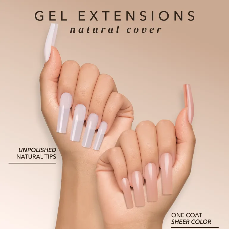 Square Long | Natural Gel Extensions