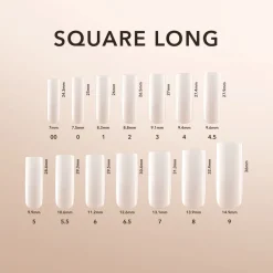 Square Long | Natural Gel Extensions