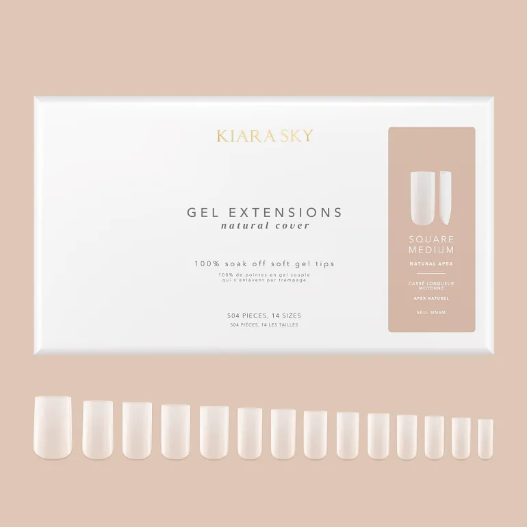 Square Medium | Natural Gel Extensions