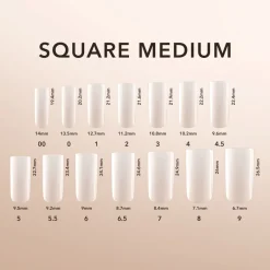 Square Medium | Natural Gel Extensions