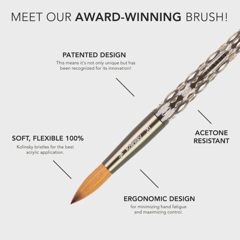 The #1 Acrylic Brush now in Black!Hundreds of 5 star reviews!